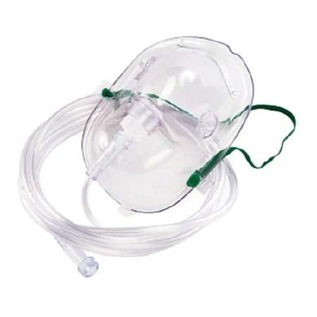 MedSource International NonRebreather Oxygen Mask MedSource Elongated Style Adult Medium Adjustable Head Strap / Nose Clip - Case of 50 - MS-26041-CS