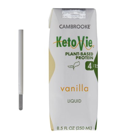 Cambrooke Therapeutics Oral Supplement KetoVie® 4:1 Plant-Based Protein Vanilla Flavor Liquid 8.5 oz. Carton - Each - 50603-EA