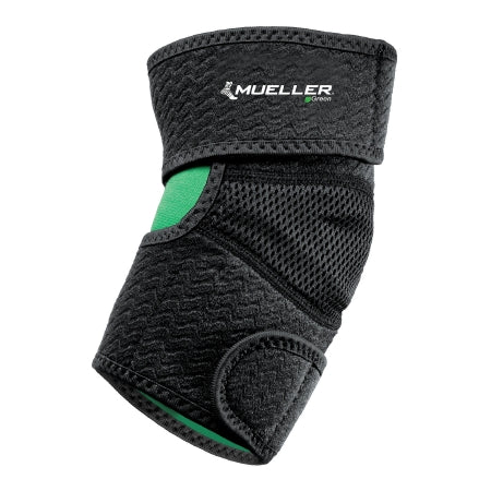 Mueller Sports Medicine Elbow Support Mueller® Green One Size Fits Most Hook and Loop Strap Closure Elbow 7 to 14 Inch Elbow Circumference Black / Green - Each - 6315-EA