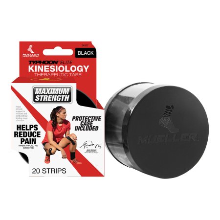 Mueller Sports Medicine Kinesiology Tape Typhoon® Elite Black 2 X 9-3/4 Inch Synthetic material NonSterile - Each - 24817-EA