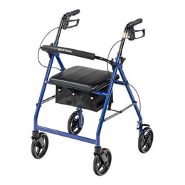 McKesson 4 Wheel Rollator McKesson Blue Adjustable Height Aluminum Frame - Case of 1 - 146-R728BL-CS