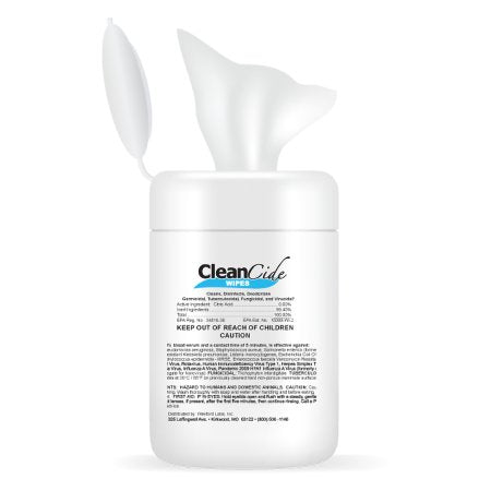 Wexford Labs CleanCide Surface Disinfectant Cleaner Premoistened Germicidal Manual Pull Wipe 160 Count Canister Fresh Scent NonSterile - Case of 1920 - 3130C-160-CSD-CS