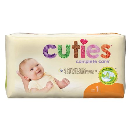 First Quality Unisex Baby Diaper Cuties® Size 1 Disposable Heavy Absorbency - Case of 200 - CDB001-CS