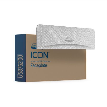 Kimberly Clark Toilet Tissue Dispenser Faceplate Kimberly-Clark Professional™ ICON™ Silver Mosaic, 1-1/2 X 3-1/2 X 12 Inch - Case of 1 - 58762-CS