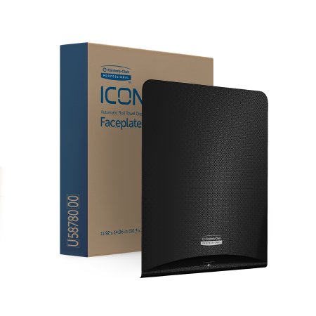 Kimberly Clark Paper Towel Dispenser Faceplate Kimberly-Clark Professional™ ICON™ Black Mosaic, 12-1/2 X 15-1/2 X 17-3/4 inch - Case of 1 - 58780-CS