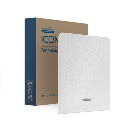 Kimberly Clark Paper Towel Dispenser Faceplate Kimberly-Clark Professional™ ICON™ White Mosaic, 12-1/2 X 15 X 17-3/4 Inch - Case of 1 - 58770-CS