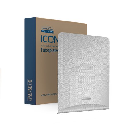 Kimberly Clark Papet Towel Dispenser Faceplate Kimberly-Clark Professional™ ICON™ Silver Mosaic, 12-1/2 X 15 X 17-3/4 Inch - Case of 1 - 58760-CS