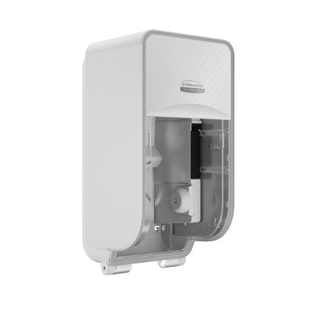 Kimberly Clark Toilet Tissue Dispenser Kimberly-Clark Professional™ ICON™ White Mosaic Manual Pull 2 Rolls Wall Mount - Case of 1 - 58711-CS