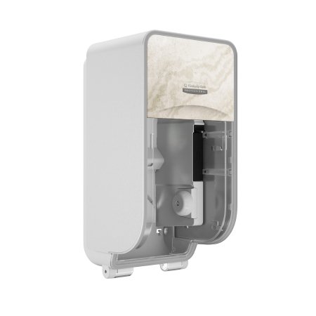 Kimberly Clark Toilet Tissue Dispenser Kimberly-Clark Professional™ ICON™ Warm Marble Manual Pull 2 Rolls Wall Mount - Case of 1 - 58741-CS