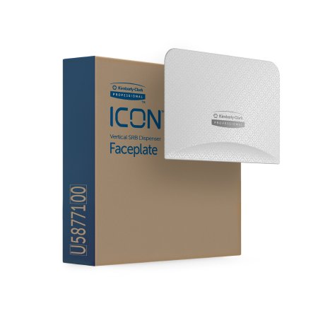 Kimberly Clark Toilet Tissue Dispenser Faceplate Kimberly-Clark Professional™ ICON™ White Mosaic, 1-1/2 X 4-1/4 X 6 Inch - Case of 1 - 58771-CS