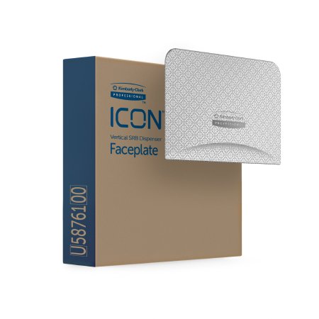 Kimberly Clark Toilet Tissue Dispenser Faceplate Kimberly-Clark Professional™ ICON™ Silver Mosaic, 1-1/2 X 4 -1/4 X 6 Inch - Case of 1 - 58761-CS
