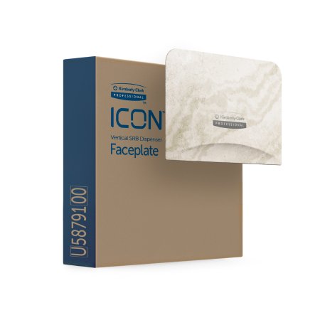 Kimberly Clark Toilet Tissue Dispenser Faceplate Kimberly-Clark Professional™ ICON™ Warm Marble, 1-1/2 X 4-1/4 X 6 Inch - Case of 1 - 58791-CS