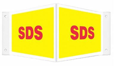 Health Care Logistics Wall Sign Hazardous HCL SDS Sign - Each - SPL-96189-EA
