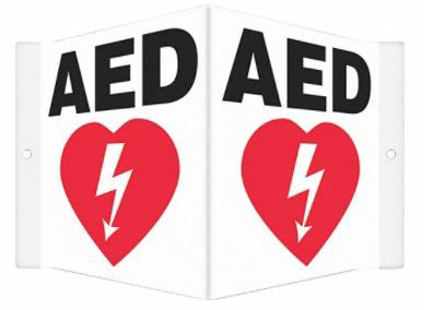 Health Care Logistics Wall Sign First Aid HCL AED - Each - SPL-96182-EA