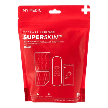 MyMedic First Aid Kit My Medic™ MED PACKS SuperSkin Plastic Pouch - Each - MM-SPL-MD-PK-AC-SSB-1X3-10PK-EA