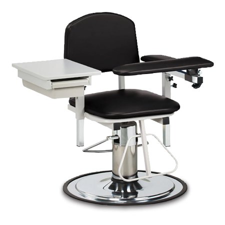 Market Lab Inc Hydraulic Blood Drawing Chair 20-1/4 Inch Seat Height Steel Black - Each - 15978-BK-EA