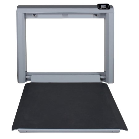 Detecto Scale Wheelchair Scale Detecto Color TFT Display 1000 lbs. / 450 kg Capacity Black / Silver AC Adapter / Battery Operated - Each - 7550KGEU-EA
