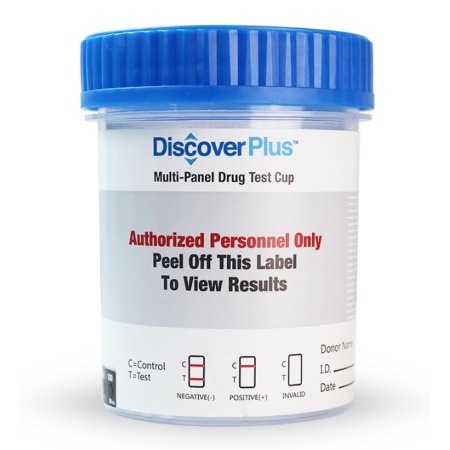 American Screening Corp Drugs of Abuse Test Kit Discover Plus™ AMP, BAR, BZO, COC, mAMP/MET, MDMA, MTD, OPI300, OXY, PCP, TCA 25 Tests CLIA Waived - Case of 25 - DISP-CUP-3114N-CS