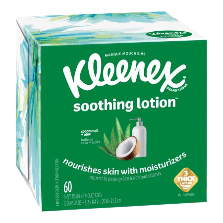 Kimberly Clark Kleenex® Soothing Lotion® Facial Tissue White 8-2/5 X 8-1/2 Inch 60 Count - Case of 1620 - 54271-CS
