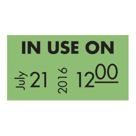 Market Lab Inc Pre-Printed Label Market Lab Advisory Label Green Paper In Use On Black Dated 0.43 X 0.78 Inch - Pack of 8 - 6609-OR-PK