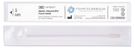 Foamtec International Oropharyngeal Collection Swab CleanWIPE® 5-3/4 Inch Length Sterile - Case of 1000 - MP1302ST-CS