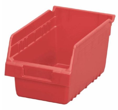 Akro-Mils Storage Bin ShelfMax® Red Plastic 6 X 6-5/8 X 11-5/8 Inch - Case of 10 - 30090RED-CS