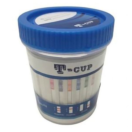 Wondfo USA Co Ltd Drugs of Abuse Test Kit T-Cup® 5-Drug Panel AMP, COC, mAMP/MET, OPI, THC Urine Sample 25 Tests CLIA Waived - Box of 25 - TDOA-254-BX