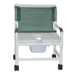 MJM International Commode / Shower Chair MJM International PVC Frame 375 lbs. Weight Capacity - Each - 124-4TW-NB-FSSS-EA