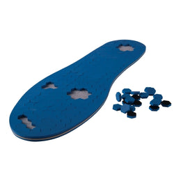 Pedifix PediFix® PressureOFF® Reattachable Pegs System 7 Offloading Insole Full Length / Removable Bottom Pegs Medium, Left Foot Plastozote / Poron® Blue / Tan Male 6 to 9 / Female Up to 11 - Each - 2406-ML-EA