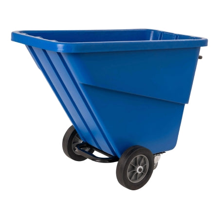 R & B Wire Products Tilt Truck 12 Inch Front Wheels / 4 Inch Rear Swivel Casters 750 lb. Capacity Tubular Steel Handle Poly / Steel - Each - TILT-SML/B-EA