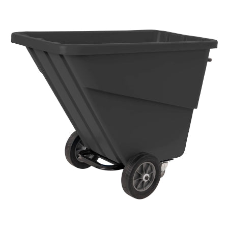 R & B Wire Products Tilt Truck 12 Inch Front Wheels / 4 Inch Rear Swivel Casters 750 lb. Capacity Steel Tubular Handle Poly / Steel - Each - TILT-SML/BLK-EA
