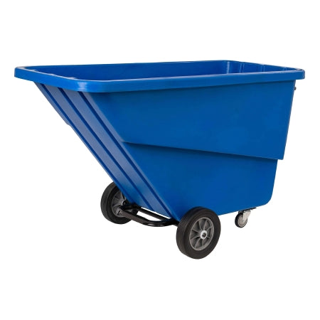 R & B Wire Products Tilt Truck 12 Inch Front Wheels / 4 Inch Rear Swivel Casters 1000 lb. Capacity Steel Tubular Handle Poly / Steel - Each - TILT-LRG/B-EA