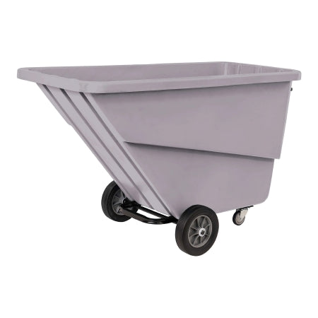 R & B Wire Products Tilt Truck 12 Inch Front Wheels / 4 Inch Rear Swivel Casters 1000 lb. Capacity Tubular Steel Handle Poly / Steel - Each - TILT-LRG/G-EA