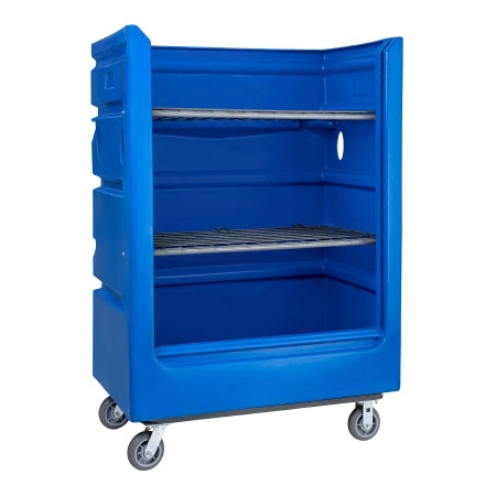 R & B Wire Products Turnabout Truck 2 Shelves 2000 lb. Capacity Poly / Steel 6 Inch Casters - Each - 747B-EA