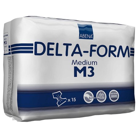 Abena North America Unisex Adult Incontinence Brief Abena® Delta-Form Medium Disposable Heavy Absorbency - Pack of 15 - 308872-PK