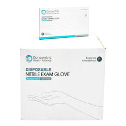 Concentric Health Alliance Exam Glove Concentric Medium NonSterile Nitrile Standard Cuff Length Blue Not Rated - Case of 1000 - 09112876776-CS