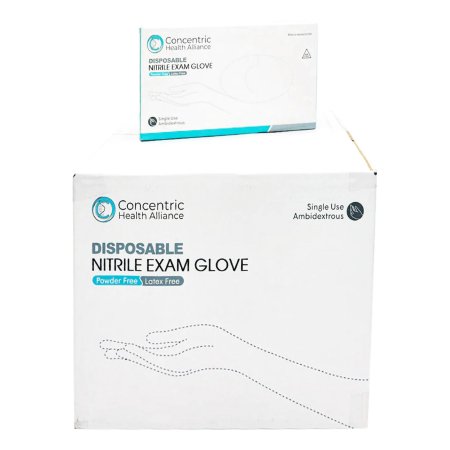 Concentric Health Alliance Exam Glove Concentric X-Large NonSterile Nitrile Standard Cuff Length Blue Not Rated - Box of 100 - 09112876778-BX