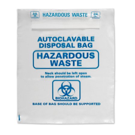 Heathrow Scientific LLC Biohazard Autoclave Bag White Polypropylene 310 X 660 mm - Case of 200 - HS1002A-CS