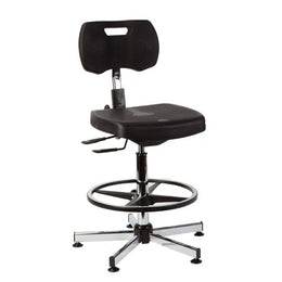 Health Care Logistics Workstation Chair Kango® Black Without Arms Polyurethane - Each - 8421K-EA