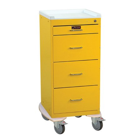 Harloff Isolation Cart Mini Line Powder Coated Steel 43-3/4 X 23-1/2 X 22 Inch Yellow 12.6 X 16-3/4 Inch - Each - 3254K-EA