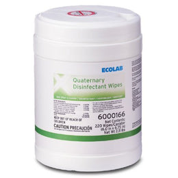 EcoLab Ecolab® Surface Disinfectant Cleaner Quaternary Based Manual Pull Wipe 220 Count Canister Scented NonSterile - Case of 2640 - 6000166-CS
