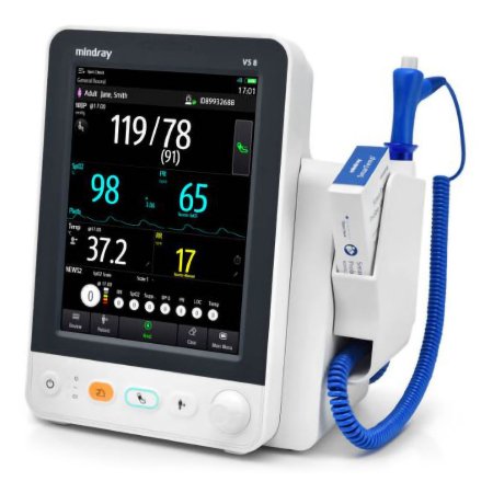 Mindray USA Vital Sign Monitor Mindray VS8 Monitor NIBP, Pulse Rate Masimo Spo2 Battery Operated - Each - 121-002159-00-EA