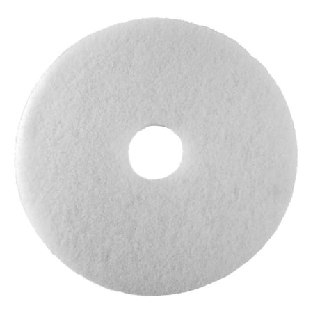 RJ Schinner Co Hard Floor Polishing Pad 21 Inch Diameter White Polyester / Nylon - Case of 5 - 41-21/ETC-CS
