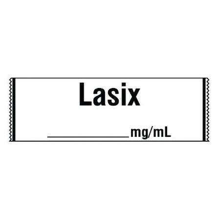Shamrock Scientific Medication Label Shamrock Anesthesia Lasix White 1/2 X 500 Inch - Roll of 1 - SA-3210-RL