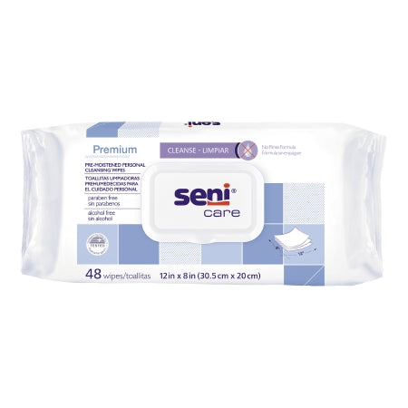 TZMO USA Inc Rinse-Free Bath Wipe Seni® Care Soft Pack Allantoin / Vitamin E Scented 48 Count - Pack of 48 - S-WR48-C11-PK