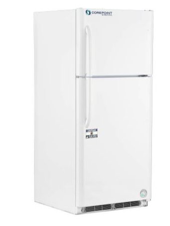 Horizon Scientific Inc Refrigerator / Freezer Carepoint® General Purpose 20 cu.ft. 2 Solid Swing Doors Automatic Defrost (Freezer) Cycle Defrost (Refrigaertator) - Each - LRF201WWW/0A-EA