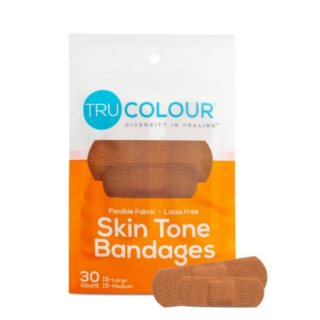 Tru-Colour Products LLC Waterproof Adhesive Strip Tru-Colour® 1 X 3 Inch Fabric Rectangle Brown Sterile - Case of 1500 - TCB-121-CS