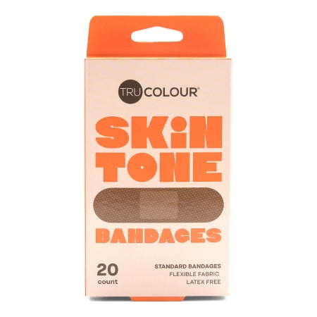 Tru-Colour Products LLC Waterproof Adhesive Strip Tru-Colour® 1 X 3 Inch Fabric Rectangle Brown Sterile - Case of 360 - TCB-20NBRT-CS