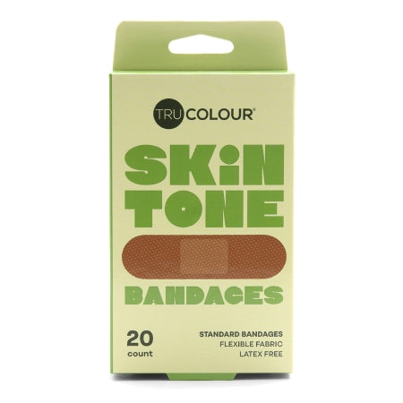Tru-Colour Products LLC Waterproof Adhesive Strip Tru-Colour® 1 X 3 Inch Fabric Rectangle Olive Sterile - Case of 360 - TCB-20GBRT-CS
