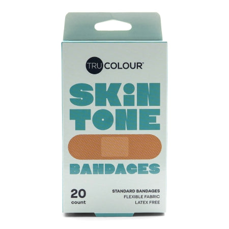 Tru-Colour Products LLC Waterproof Adhesive Strip Tru-Colour® 1 X 3 Inch Fabric Rectangle Beige Sterile - Case of 360 - TCB-20ABRT-CS